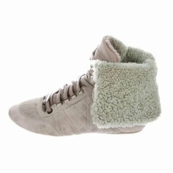 DIOR Shearling lined Cannage Suede boots - Picture 3 of 15